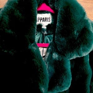 $109 Dark Green APPARIS Faux Coat